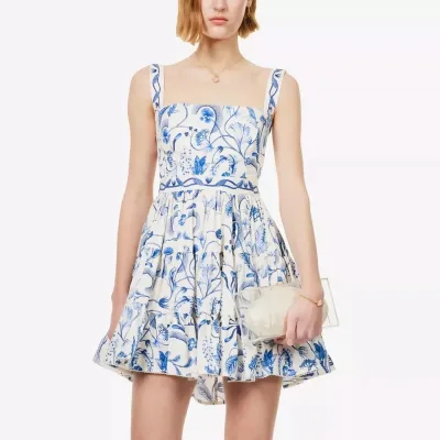 Dolce Gabbana Dam Klänning replica lyx Retro midjekjol Dg