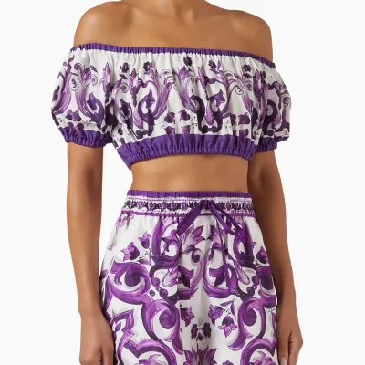 Dolce Gabbana Women Shorts replika 1:1 Retro Chic Midja Lös