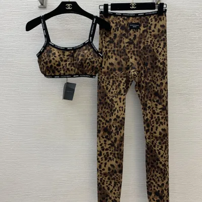 Dolce Gabbana Kvinnor Kostym replika 1:1 Logo Yoga Elastic Pants
