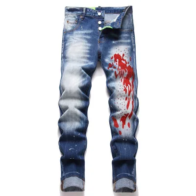 Dsquared2 Jeans replica lyx bomull Denim tvättad Premium Extremt Special