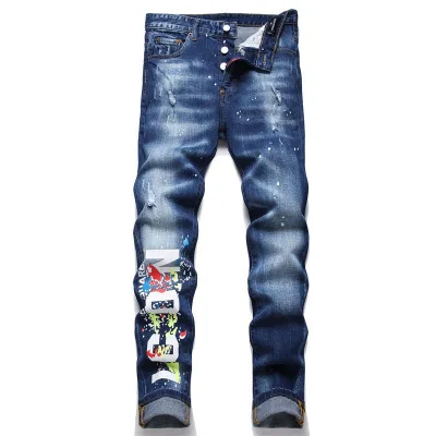 Dsquared2 Jeans replika super klon lyx Bomull Denim Washed Premium