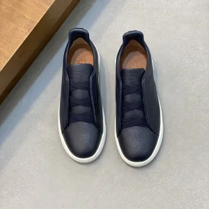 Ermenegildo Zegna Sneakers Replik Super Klon Leder Logo Casual Schuh