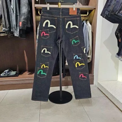 Evisu Jeans replika super clone Denim är nu att köpa