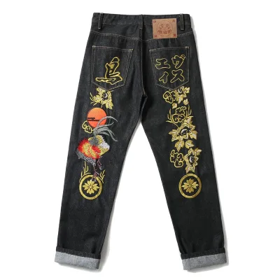 Evisu skjorta replika lyx 1:1 denim broderad broderi av jeans
