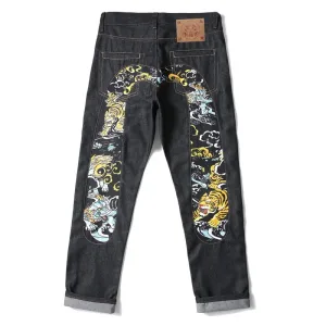 Evisu Shirt replica lyxiga jeans broderade jeans On Of Is
