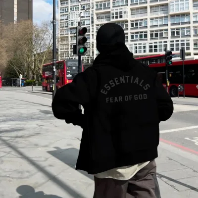 Fear Of God Coat replica 1:1 Grey Black Fleece Fog