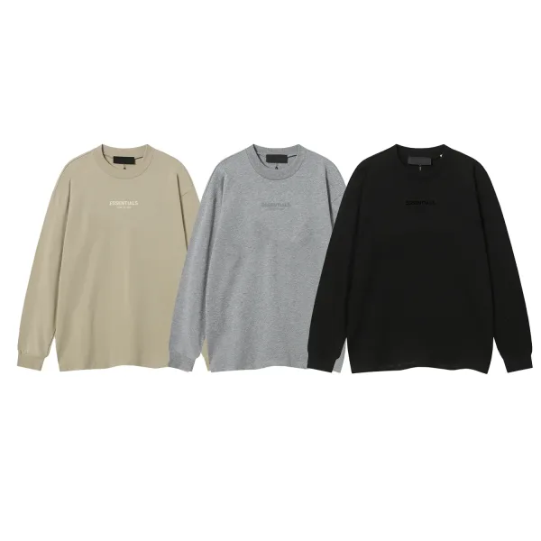 Fear Of God Långärmad replika 1:1 Black Fog Double