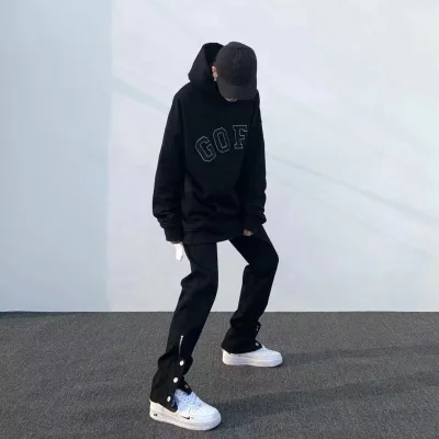 Fear Of God Trousers replika lyxiga Black Street Fog Pants