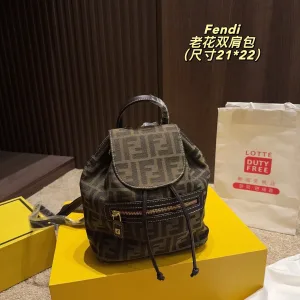 Fendi Rucksack Replik 1:1 Monogramm Klassisch Passende Box Praktisch Süß