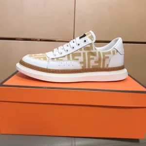 Fendi Sneakers Replik Super Klon Rindsleder Schaffell Casual Importiert Herren