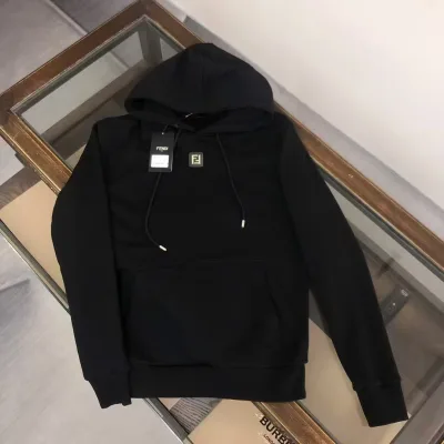 Fendi Sweatshirt replika 1:1 superklon Svart Vit Bomull tvättad