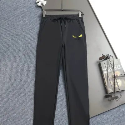 Fendi Trousers replica 1:1 Black Navy Cotton Polyester Fibres Is