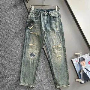 Fendi Trousers replika lyxiga Denim Bomull Måste Re Pair Everyday
