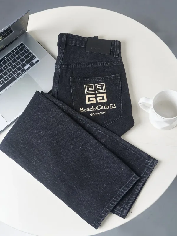 Givenchy Jeans replika super klon Denim Washed Logo Broderi Original
