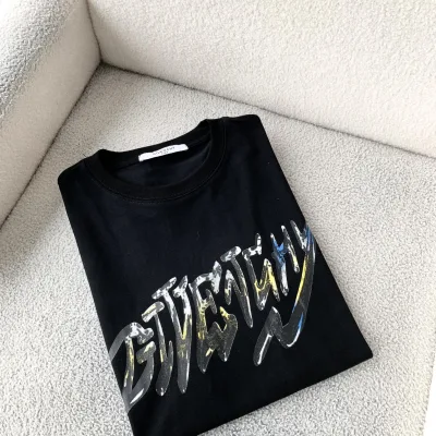 Givenchy Shirt replica 1:1 Black Cotton Logo Classic Snygg Gvc