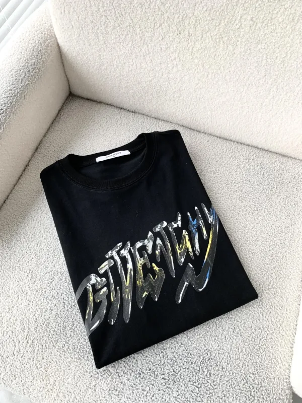 Givenchy Shirt replica 1:1 Black Cotton Logo Classic Snygg Gvc