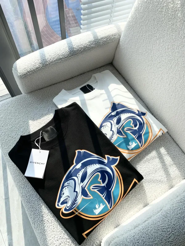 Givenchy Shirt replica 1:1 Black White Cotton Logo Classic Snygg