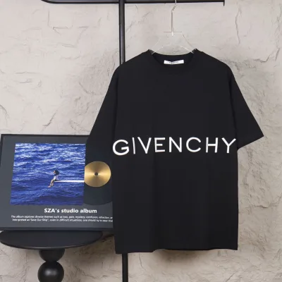 Givenchy Skjorta replika lyx Svart Vit Broderi Specialpris Nr