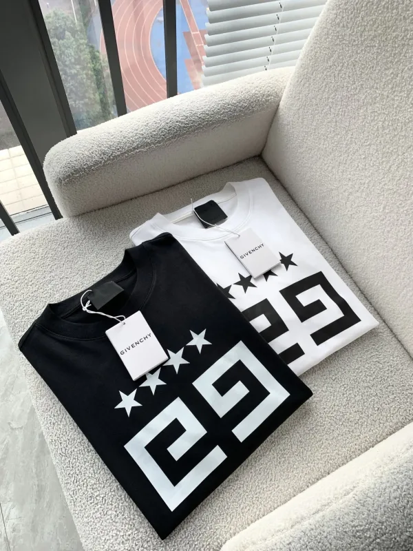 Givenchy Shirt replica super clone Black White Cotton Logo Classic