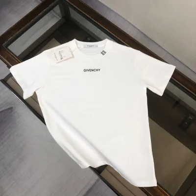 Givenchy Shirt replika super klon lyx svart vit bomullslogotyp