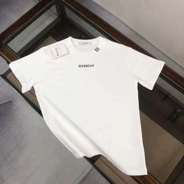 Givenchy Shirt replika super klon lyx svart vit bomullslogotyp