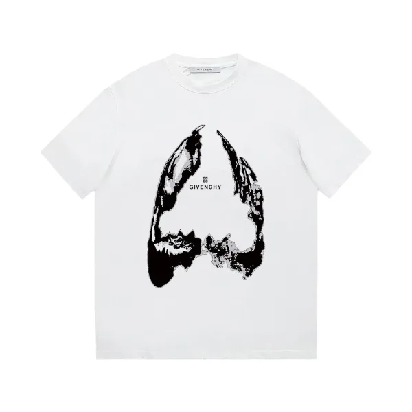 Givenchy Short Sleeves replica lyx Svart Vit Bomull Label M?£¤ngsidig