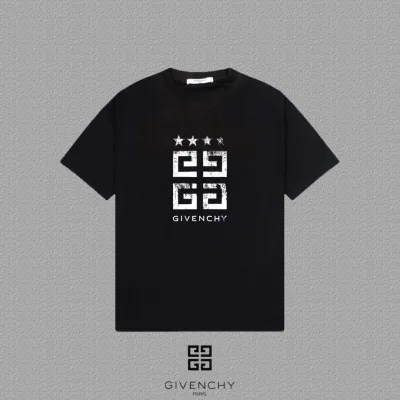 Givenchy Short Sleeves replica lyx Svart Vit Logotyp Tyg Fw