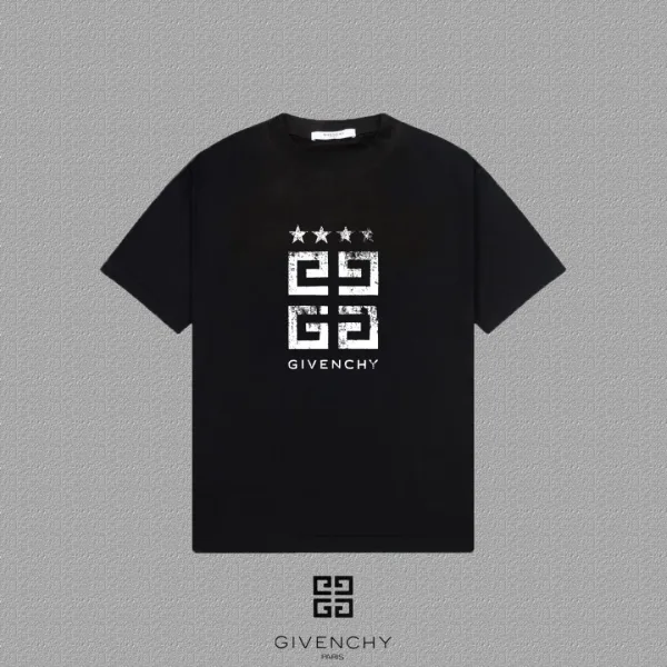 Givenchy Short Sleeves replica lyx Svart Vit Logotyp Tyg Fw