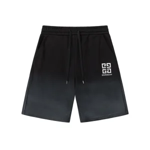 Givenchy Shorts replika lyx Black Gradient Distressed Logo Casual Limmad