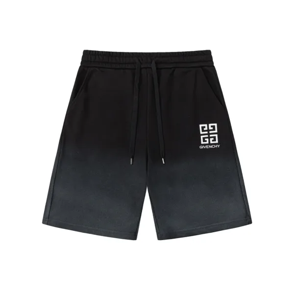 Givenchy Shorts replika lyx Black Gradient Distressed Logo Casual Limmad