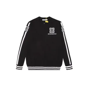 Givenchy Sweater replica lyx Svart Wool Washed Jacquard Snygg Ss