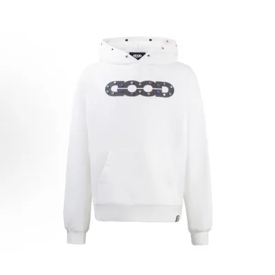 Goodbrand långärmad replika lyx Svart Vit Mjuk Bekväm huva
