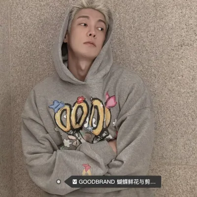 Goodbrand Sweatshirt replica super clone 1:1 Black Grey Modelimage Butterfly
