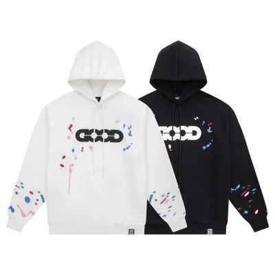 Goodbrand Sweatshirt replika super klon Svart Vit Broderad Fw Candy