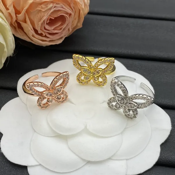 Graff Ring replika super klon Guld Gul Vit ??ppen Rose