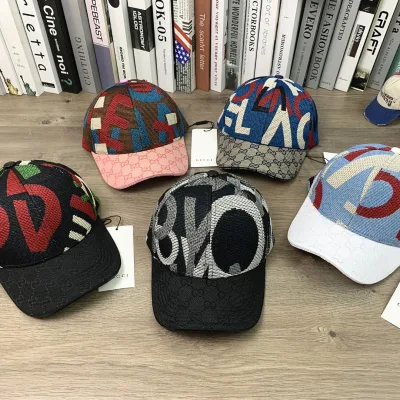 Gucci Hat replika lyxig gråblå keps Hardtop Colorblock Baseball