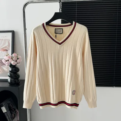 Gucci Shirt replica lyx Svart Stickad Logo Tyg Passform Senaste