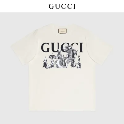 Gucci skjorta replika lyx bomullstyg dubbel garn resistent axel