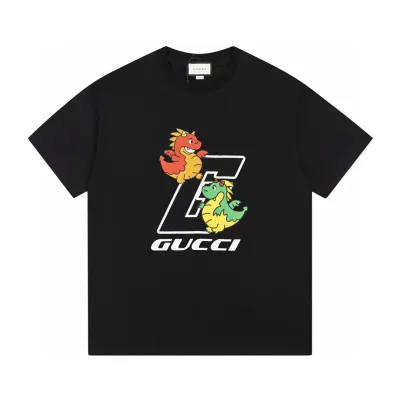 Gucci skjorta replika lyx bomullstyg dubbel garn resistent axel