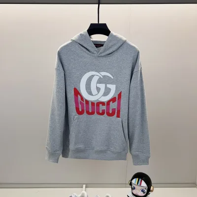 Gucci Sweatshirt replika lyx röd grön bomull broderad logotyp Pure