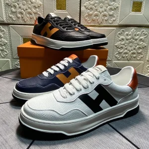 Hermes Casual Schuhe Replik Luxus Kalbsleder Rindsleder Schaffell Details Colorblock