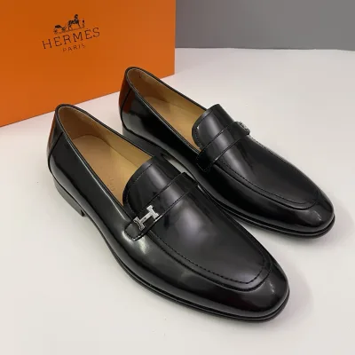Hermes Lederschuhe Replik Luxus Rindsleder Original Maßgeschneiderte Ebene Kauf