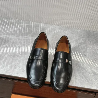 Hermes Loafers Replik Luxus 1:1 Rindsleder Modern Importiert Hot