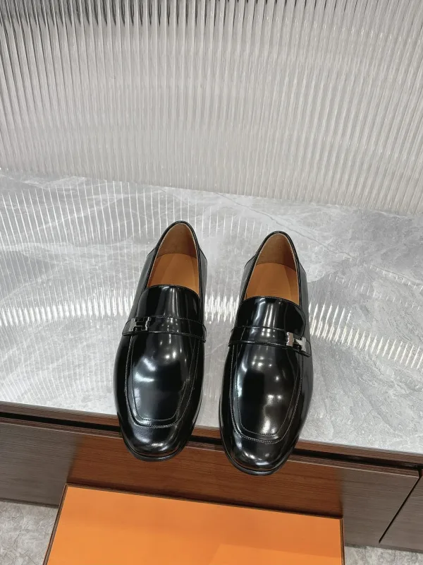 Hermes Loafers Replik Luxus Rindsleder Modern Importiert Langlebig Es