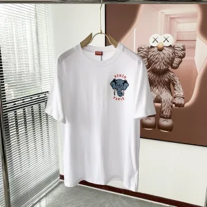 Kenzo Shirt replica 1:1 White Black Cotton Logo Classic Snygg