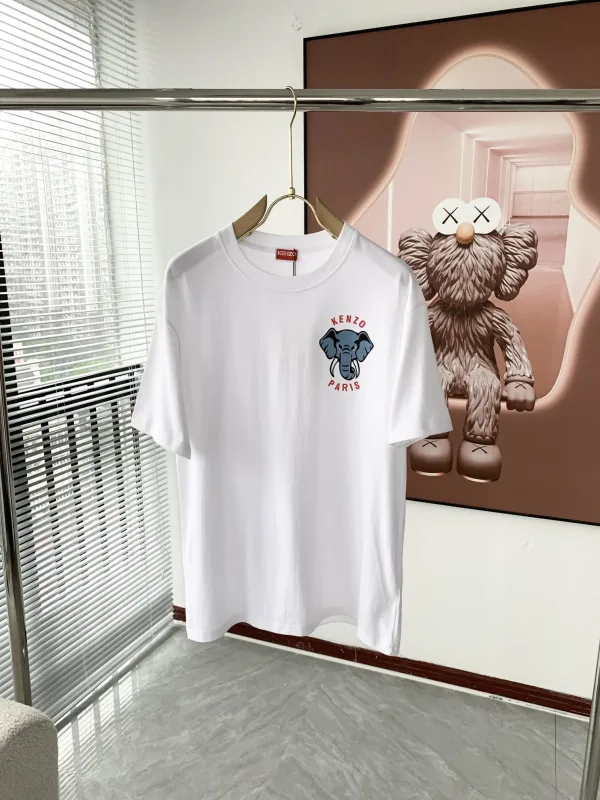 Kenzo Shirt replica 1:1 White Black Cotton Logo Classic Snygg