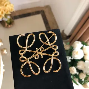 Loewe Brosch replika lyx Vintage Logotyp Metall M?¡èssing