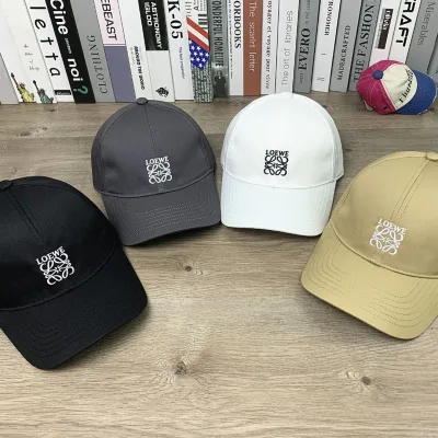 Loewe Hat replica lyx Vit Grå Logo Keps Soft Small