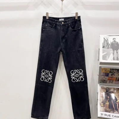 Loewe Jeans replica 1:1 Black Washed Logo Ben Perfekt Lösa