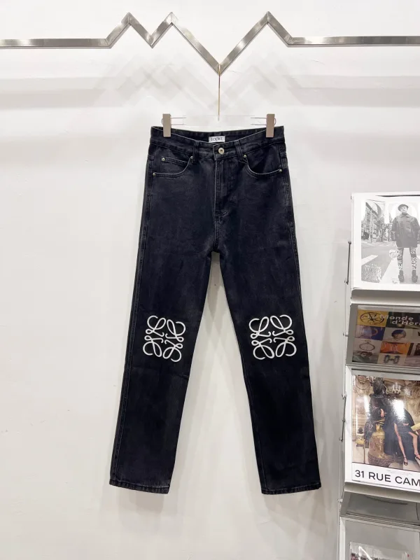 Loewe Jeans replica 1:1 Black Washed Logo Ben Perfekt Lösa